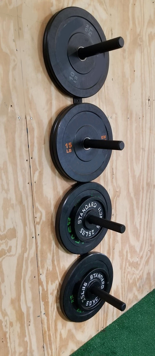 Wall mounted 2025 bumper plate storage